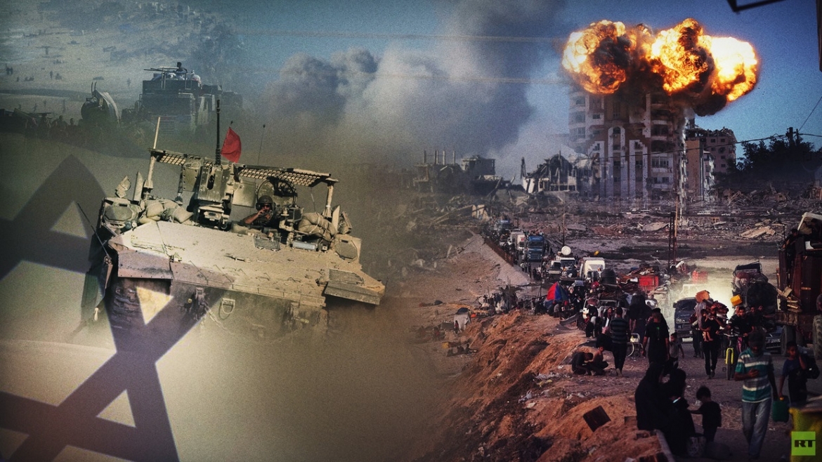 Chiến trường Gaza trong xung đột Israel - Hamas. Ảnh, đồ họa: RT.