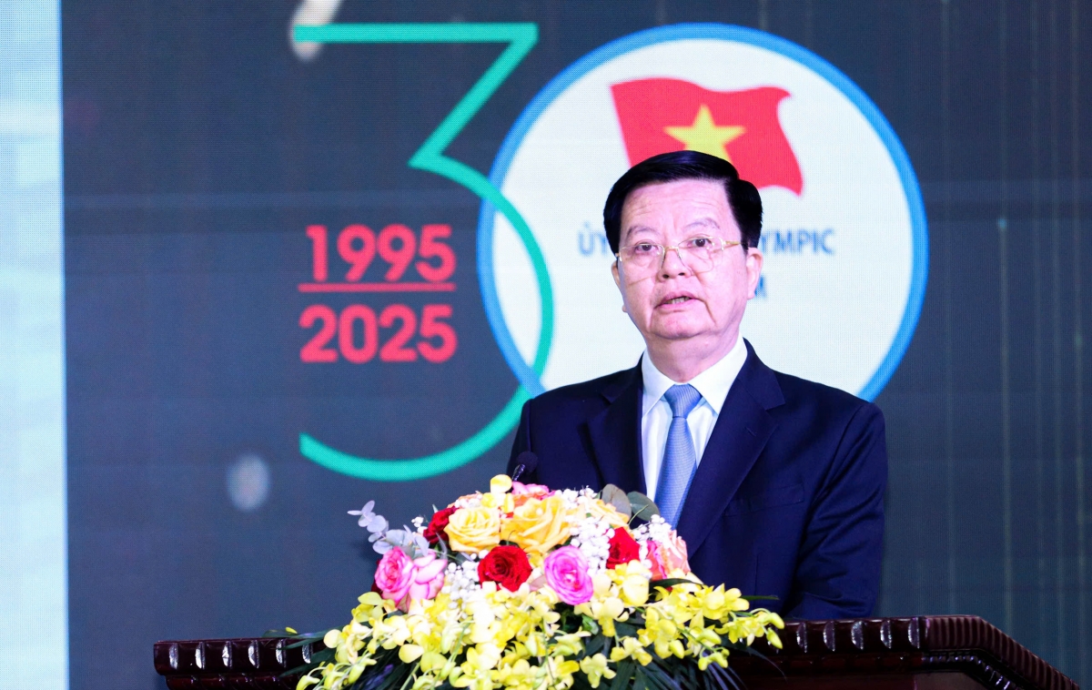 Phó Thủ tướng Mai Văn Chính phát biểu tại Lễ kỷ niệm. (Ảnh: Bùi Lượng). 