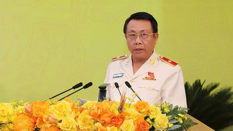 Thiếu tướng Nguyễn Đức Thuận, Ủy viên BTV Tỉnh ủy, Giám đốc Công an tỉnh tham luận