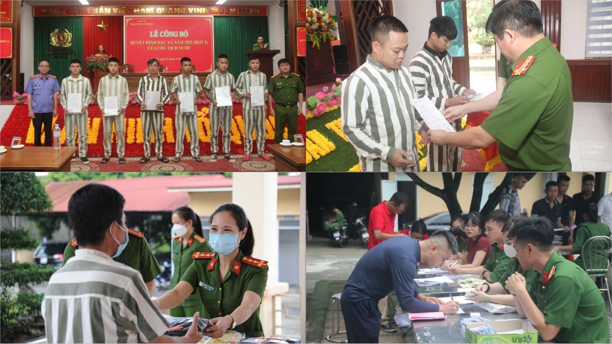 Một số hình ảnh tiêu biểu trong công tác đặc xá 2025 tại Trại giam Suối Hai