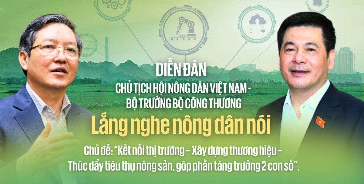 Diễn đàn Chủ tịch Hội Nông dân Việt Nam và Bộ trưởng Bộ Công Thương -  “Lắng nghe nông dân nói” được tổ chức tại Hà Nội ngày 01/10. Ảnh: DânViệt