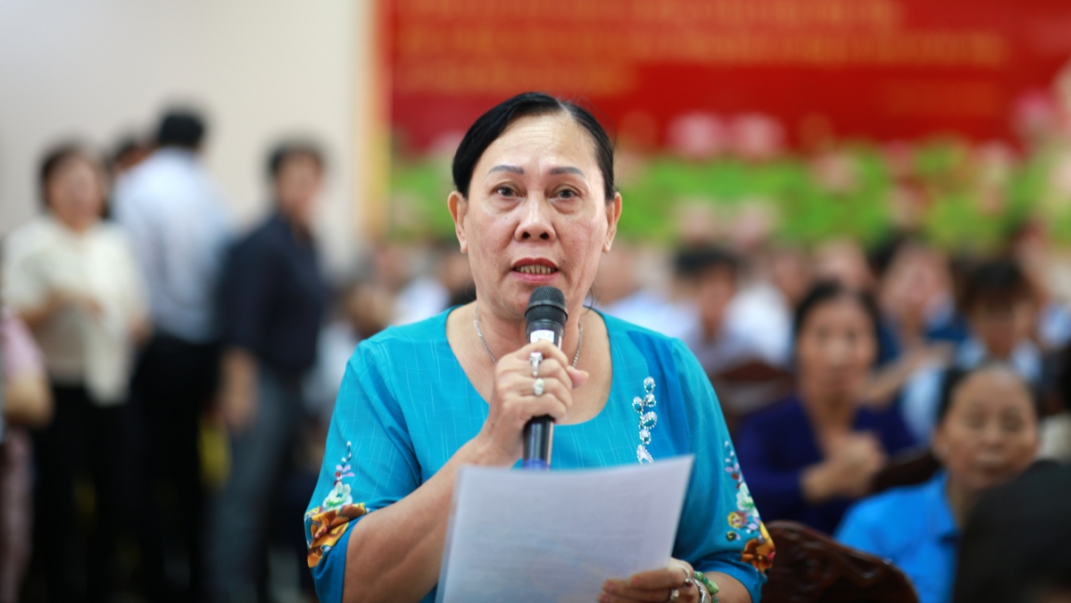 Cử tri Cao Thị Thanh Minh (ảnh Hà Khánh)