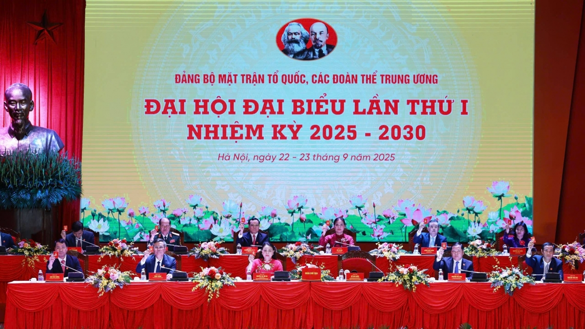 Đại biểu biểu quyết thông qua chương trình, nội quy, quy chế làm việc của Đại hội.