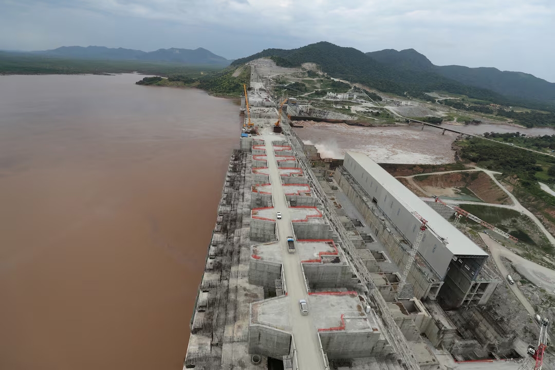 Đập Đại Phục Hưng của Ethiopia trong quá trình xây dựng trên sông Nile, tại Guba Woreda, vùng Benishangul Gumuz, Ethiopia, ngày 26/9/2019. Ảnh: Reuters