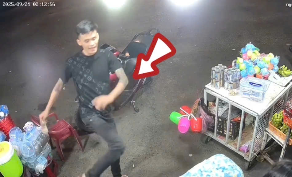 Nam thanh niên có hành hung người phụ nữ mang thai (ảnh cắt từ clip)