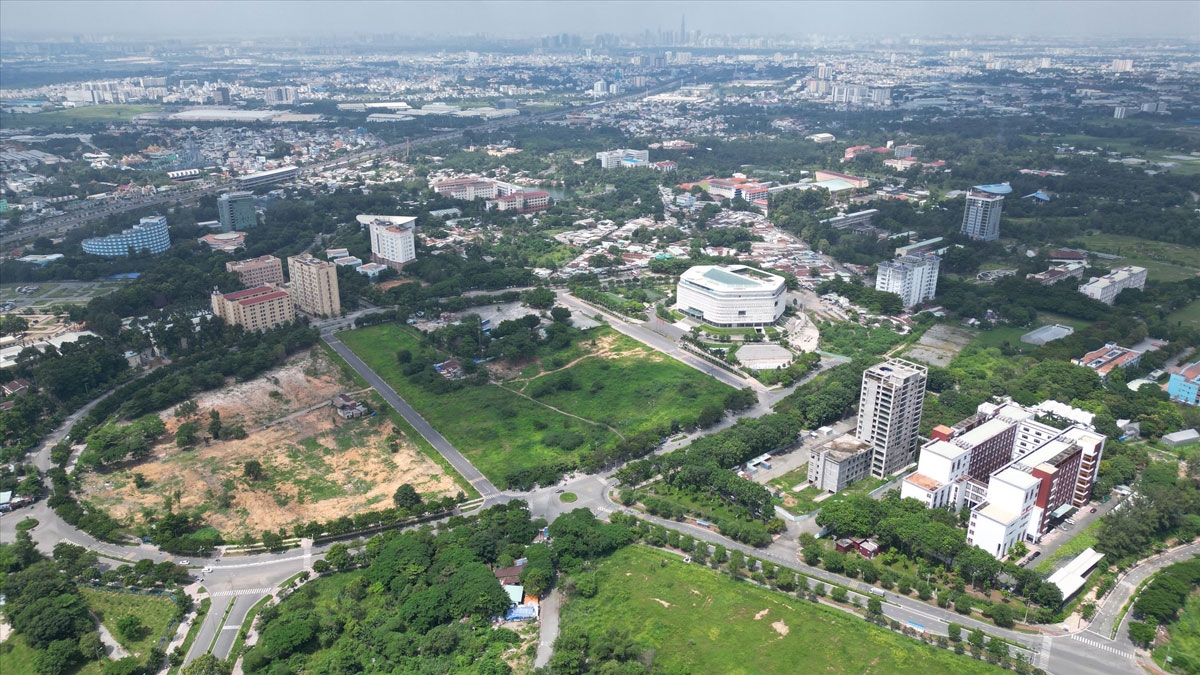 Toàn cảnh Dự án Đại học Quốc gia TP.HCM sau 25 năm hình thành (Ảnh: Hữu Chánh)