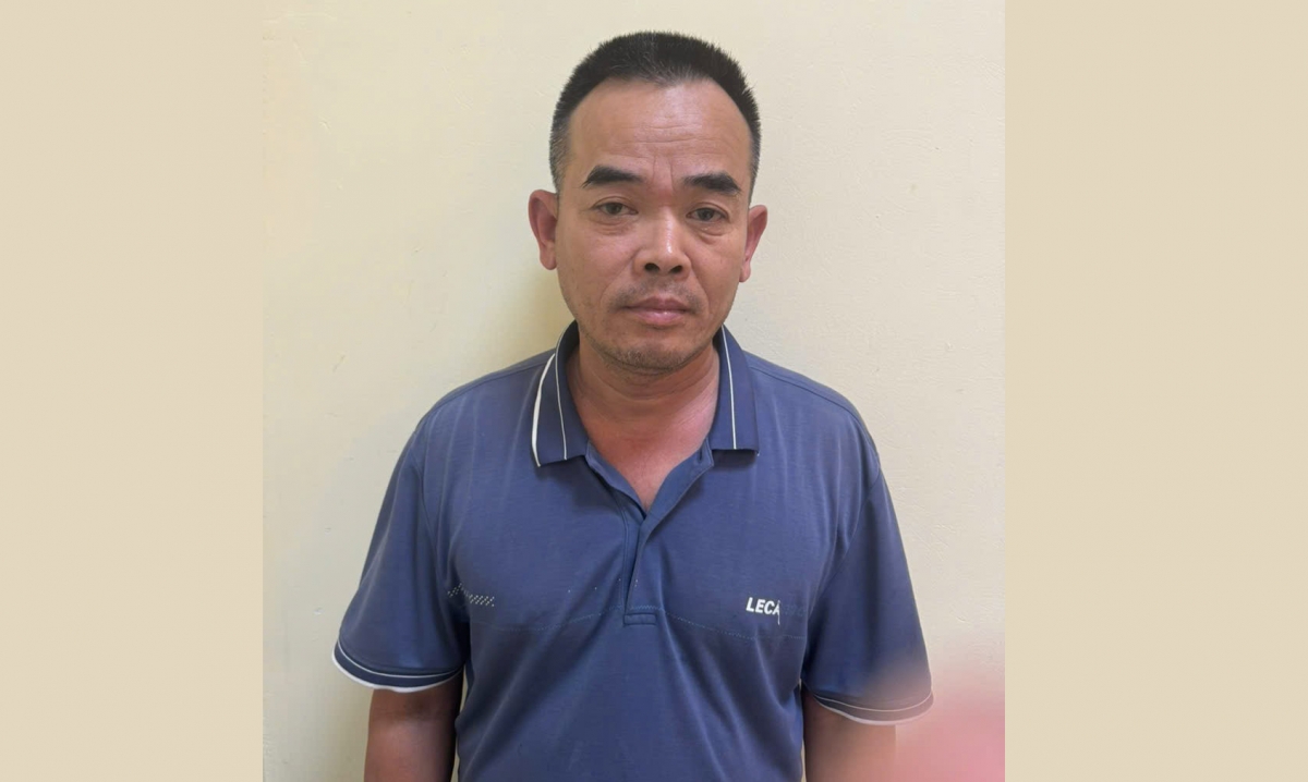 Đối tượng Long tại cơ quan điều tra