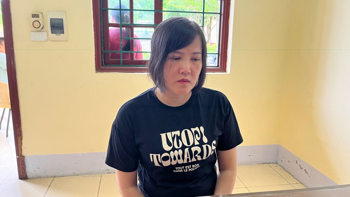 Hoàng Thị Thắm - một trong bốn đối tượng bị bắt giữ