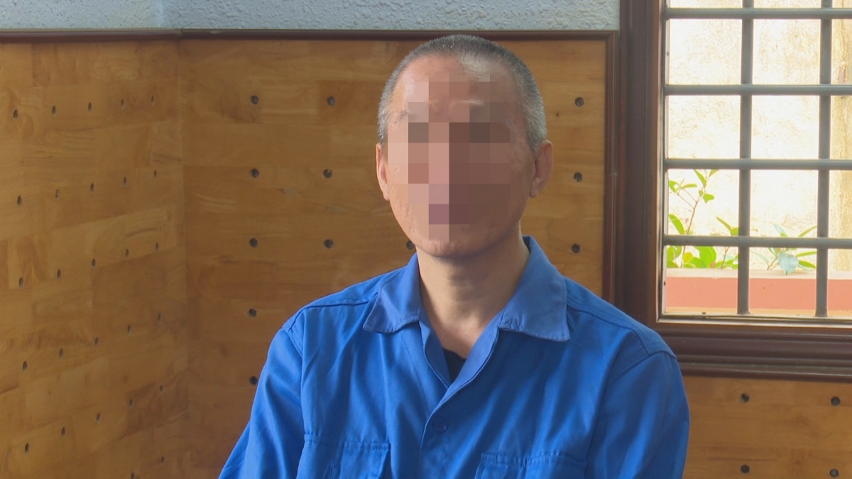 Bị can Đỗ Thanh Tâm tại cơ quan công an.