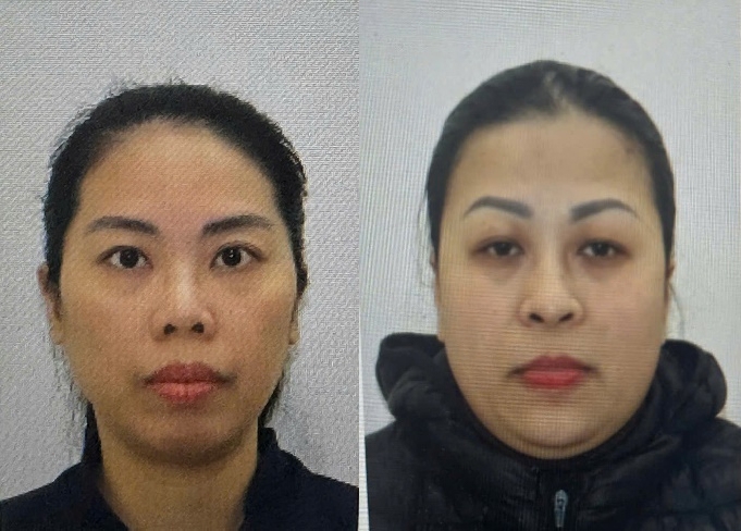 Đối tượng Đoàn Mình Phương (trái) và Vũ Phương Thanh