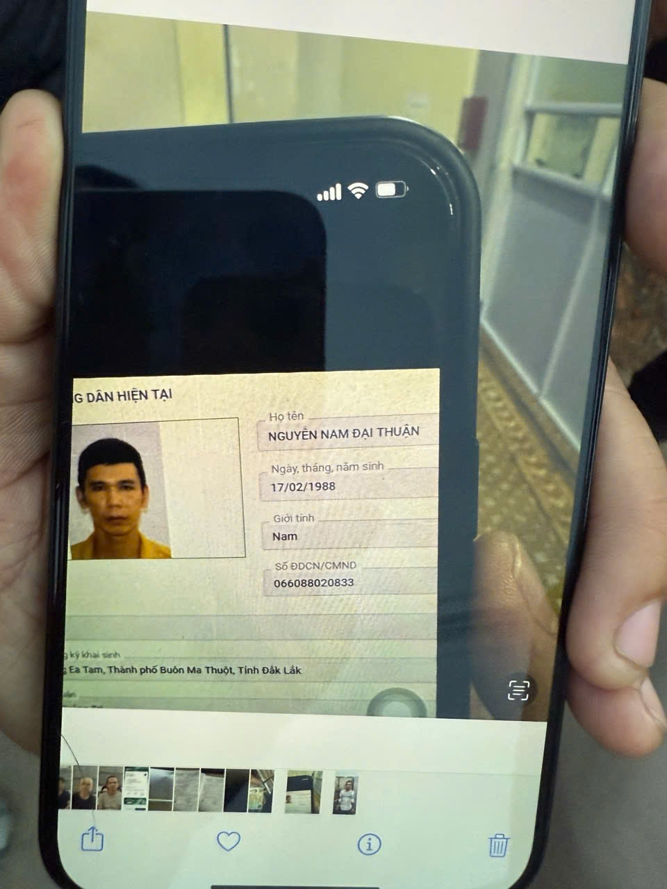 Hình đối tượng Thuận trên thiết bị smartphone.