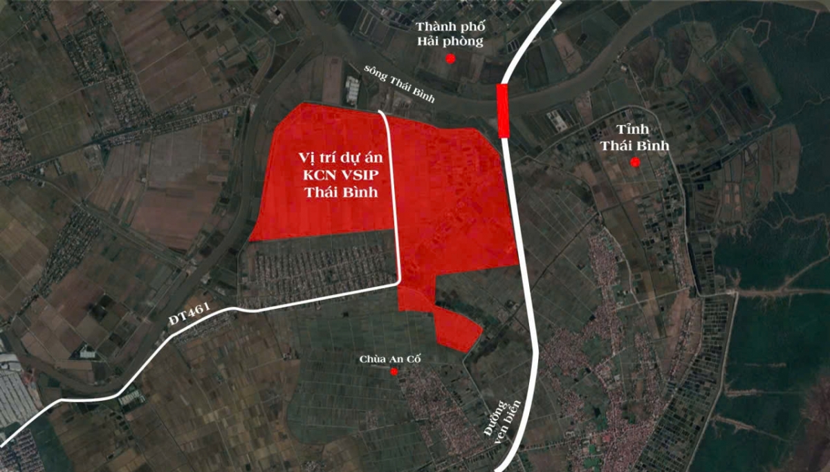 Dự án khu công nghiệp Vsip Thái Bình có quy mô 333 ha, tổng vốn đầu tư trên 4.900 tỷ đồng