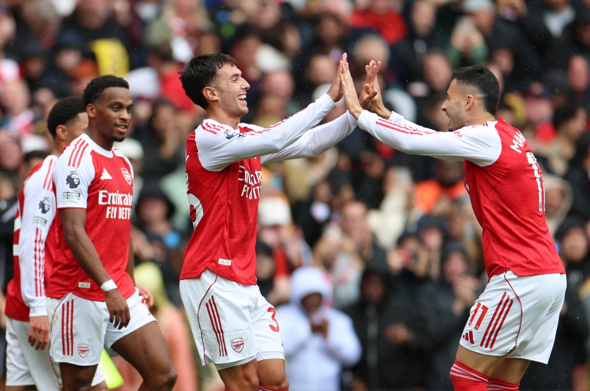 Arsenal thắng 3-0 Nottingham Forest (Ảnh: Reuters).