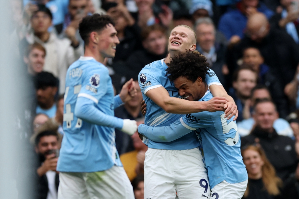 Man City thắng đậm Burnley (Ảnh: Reuters).