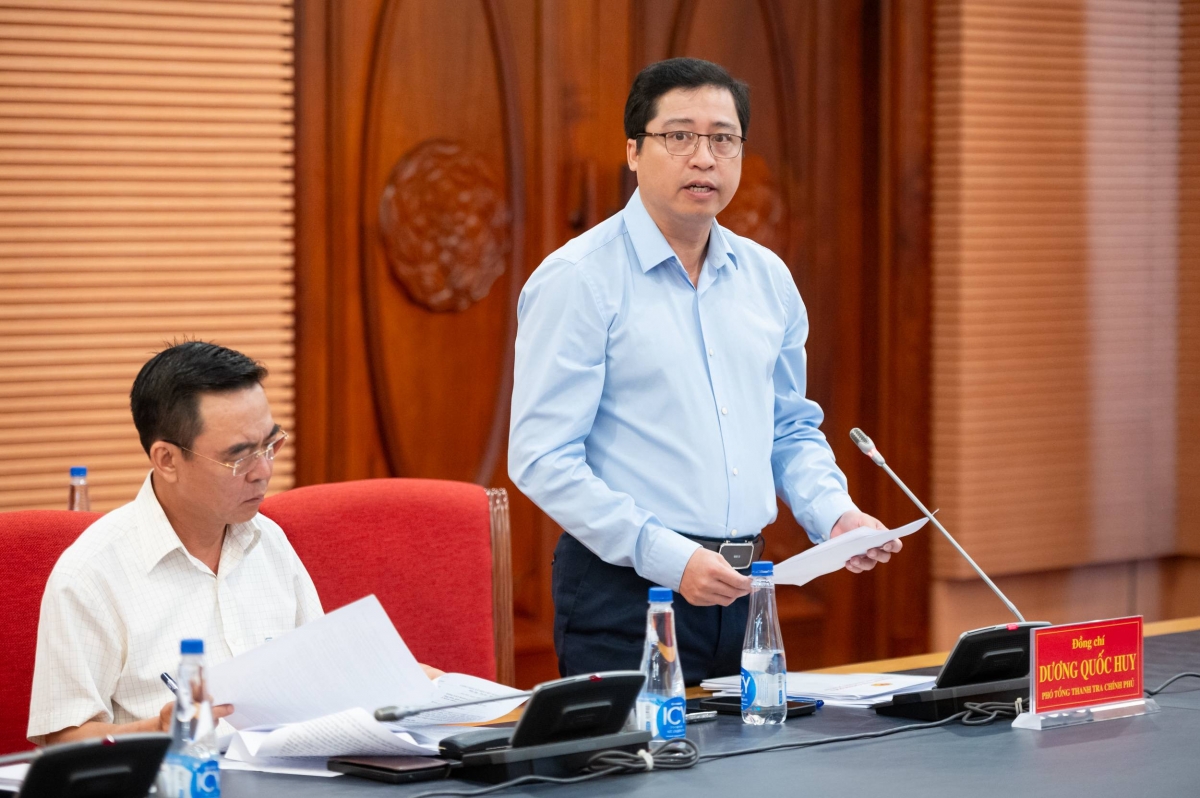 Phó Tổng thanh tra Chính phủ Dương Quốc Huy phát biểu