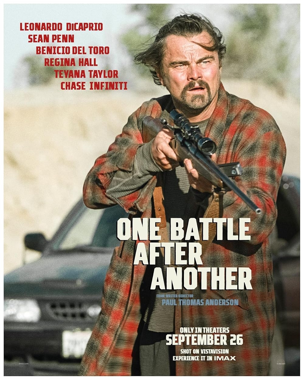 Hình ảnh Leonardo DiCaprio trong phim “One Battle After Another” (Ảnh: Warner Bros)