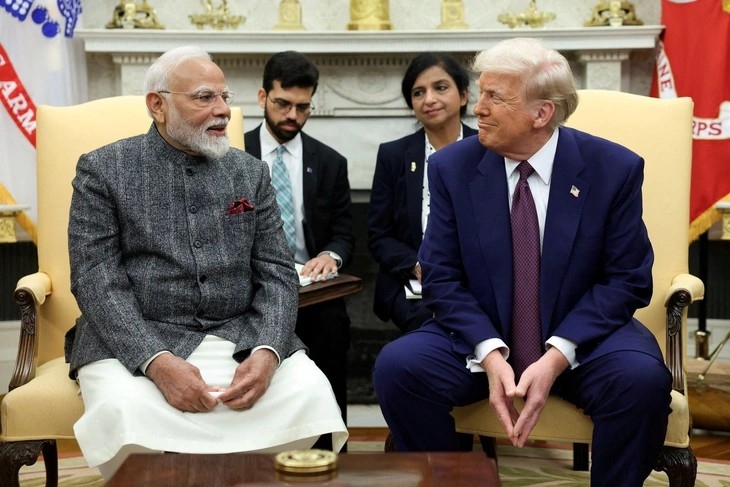 Thủ tướng Ấn Độ Narendra Modi và ông Trump tại Nhà Trắng. (Ảnh minh họa: Reuters)