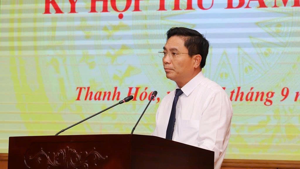 Ông Nguyễn Doãn Anh, Bí thư Tỉnh ủy Thanh Hóa phát biểu tại phiên họp