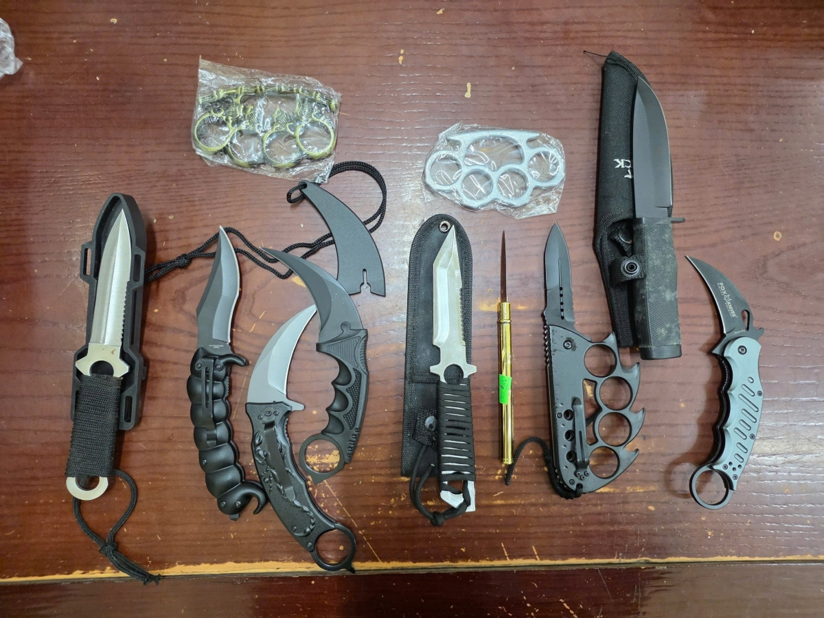 Nhiều vũ khí bị thu giữ