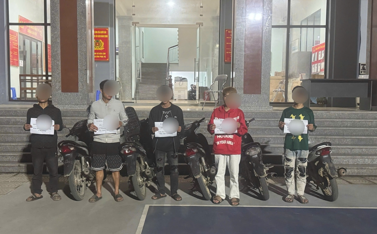 Nhóm 5 thanh thiếu niên bị tạm giữ, xử lý theo quy định của pháp luật