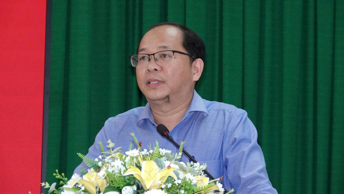 Chánh Văn phòng UBND TP.HCM Dương Hồng Thắng phát biểu nhận nhiệm vụ (ảnh N.V)