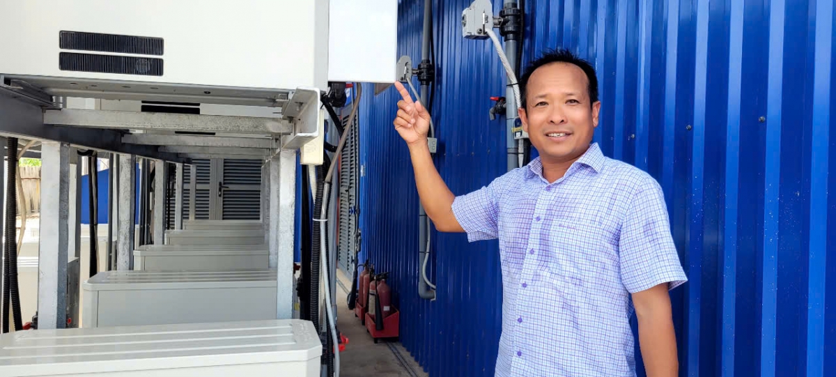 Dự án" nuôi tôm tiết kiệm năng lượng sử dụng sinh khối” của Nhật Bản áp dụng tại trại nuôi tôm của ông Tuấn đạt kết quả bước đầu rất đáng ghi nhận