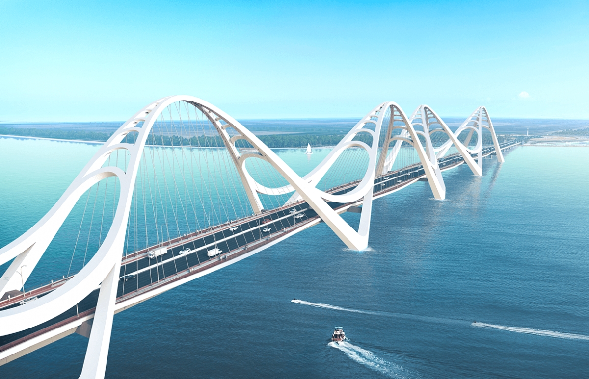 Phối cảnh cầu vượt biển vịnh Rạch Giá - An Biên