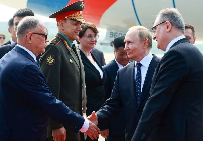 Tổng thống Nga Vladimir Putin tới thăm Trung Quốc cuối tháng 8 vừa qua. Ảnh: Sputnik/TTXVN