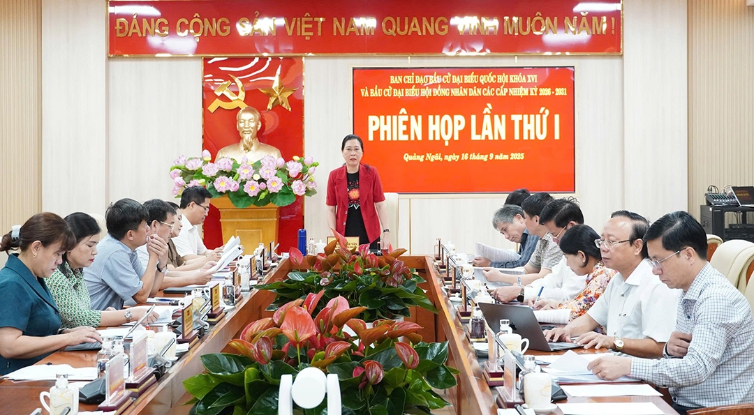 Ban Chỉ đạo bầu cử Đại biểu Quốc hội khóa XVI và bầu cử đại biểu HĐND các cấp trên địa bàn tỉnh Quảng Ngãi nhiệm kỳ 2026 - 2031 tổ chức họp phiên thứ I 