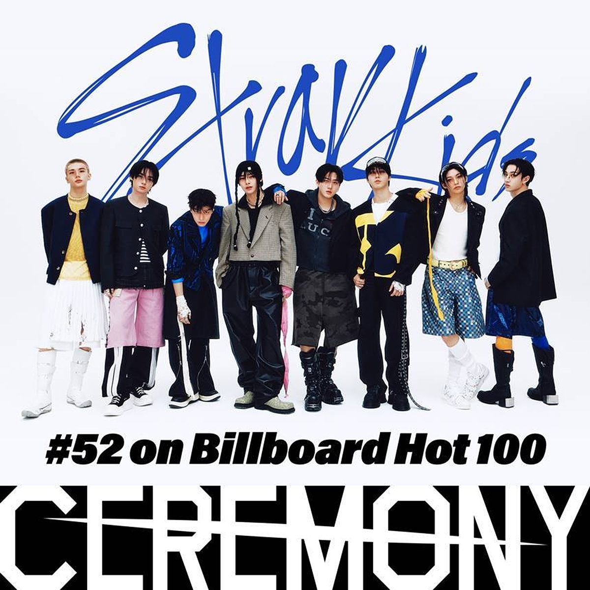 Stray Kids là cái tên “hot” của K-pop lọt vào danh sách Billboard Hot 100 ở vị trí thứ 52 với ca khúc “Ceremony”. (Ảnh: Kbizoom)