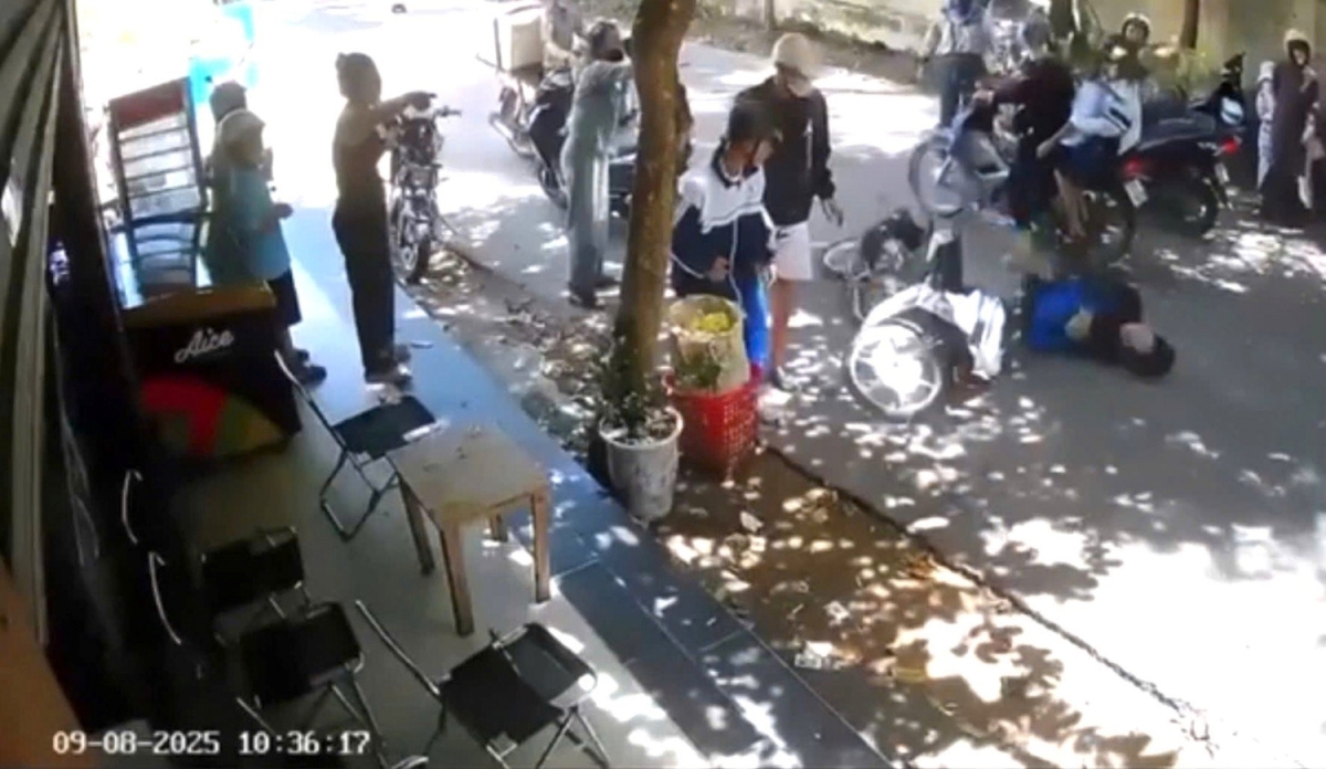 Sự việc được camera an ninh ghi lại