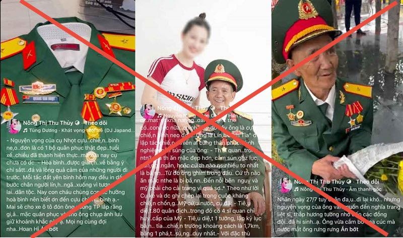 Tài khoản mạng xã hội "F" Nông Thị Thu Thuỷ (biệt danh Thuỷ Tẹt Bé Nhỏ) người thường xuyên đăng tải, lan truyền thông tin về ông Nhọt. Nguồn ảnh: An ninh Điện Biên.