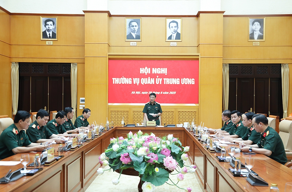 Đại tướng Phan Văn Giang chủ trì Hội nghị Thường vụ Quân ủy Trung ương về công tác chuẩn bị Đại hội đại biểu Đảng bộ Quân đội lần thứ 12, nhiệm kỳ 2025-2030