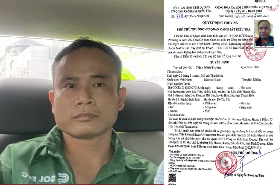 Đối tượng Trịnh Minh Trường và lệnh truy nã