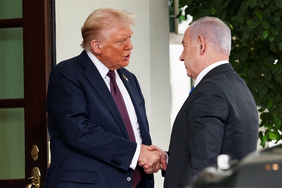 Tổng thống Mỹ Donald Trump tiếp đón Thủ tướng Israel Benjamin Netanyahu tại Nhà Trắng, ngày 29/9/2025. Ảnh: Reuters