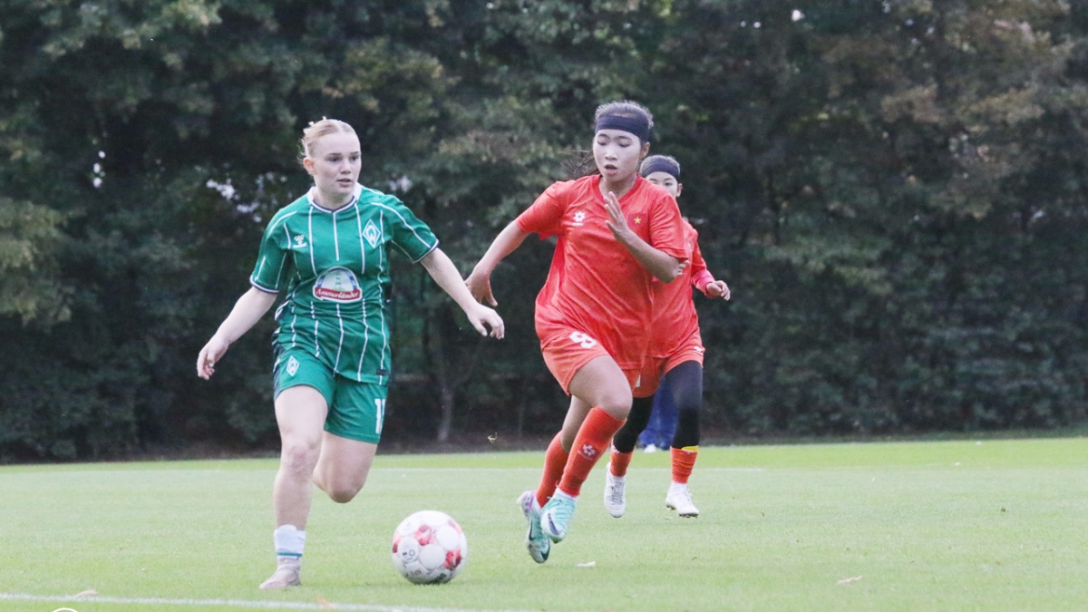 U17 nữ Việt Nam gặp đội nữ Werder Bremen II (Ảnh: VFF)