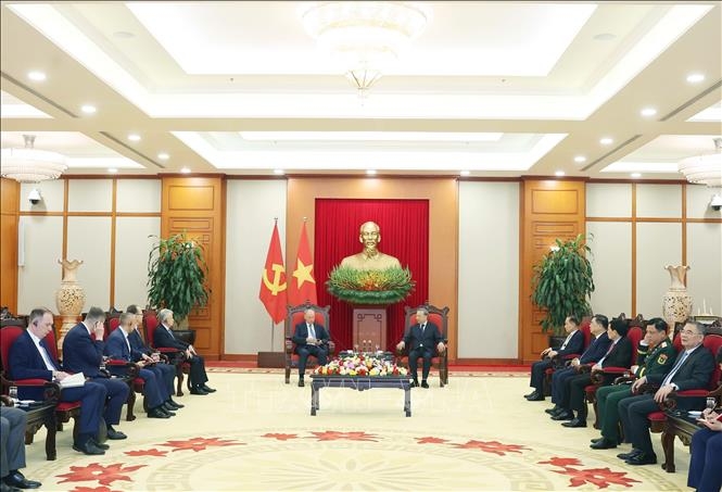 Toàn cảnh buổi tiếp (Ảnh TTXVN)