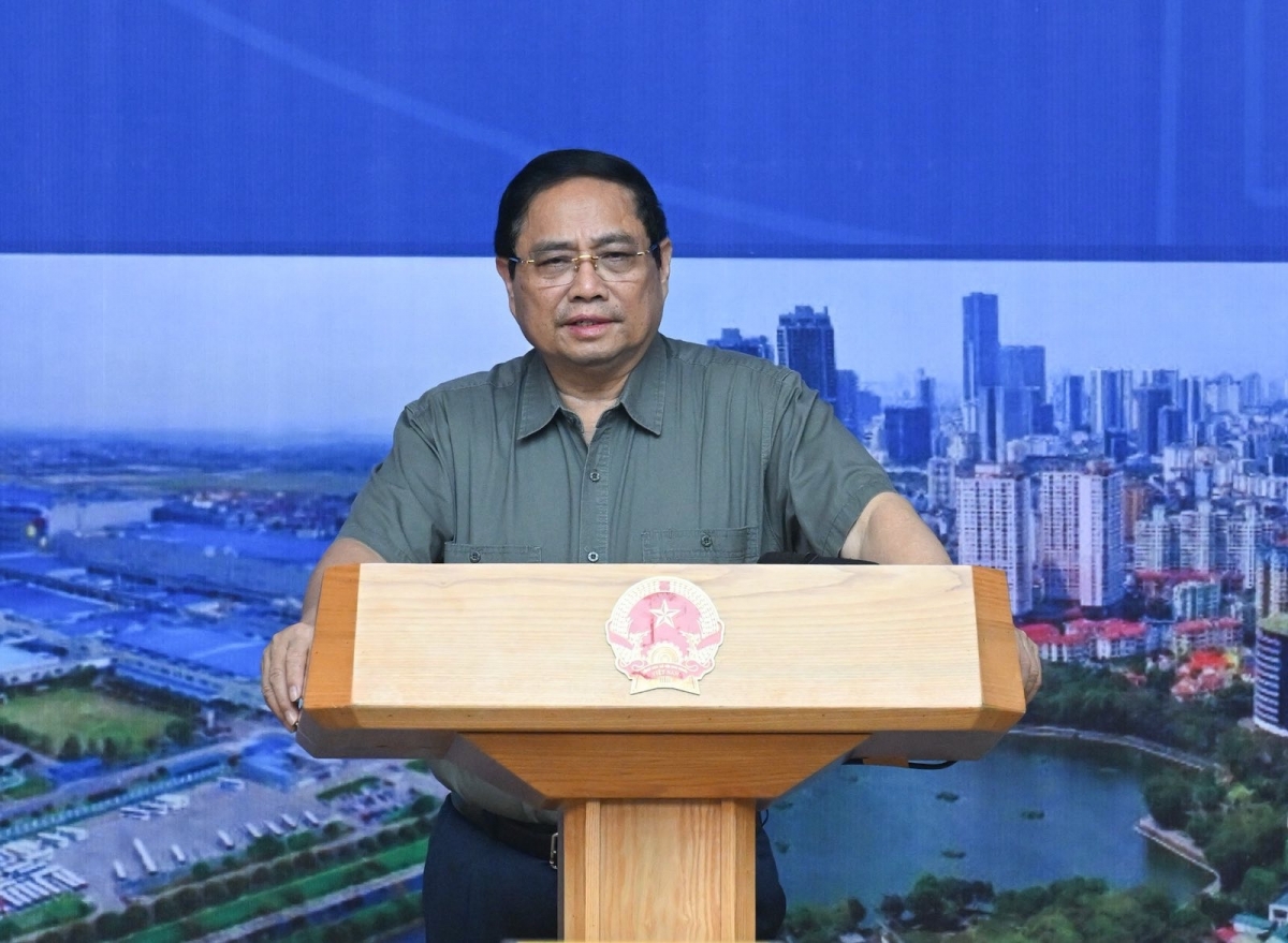 Thủ tướng Phạm Minh Chính phát biểu tại Hội nghị Hội đồng Điều phối vùng Đồng bằng sông Hồng lần thứ 6