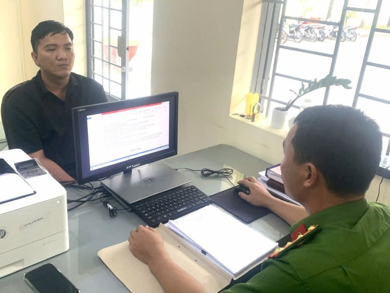 Cơ quan Công an làm việc với đối tượng Nguyễn Văn Dũng.