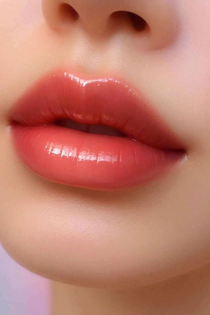 Một trong những xu hướng lãng mạn nhất chính là đôi môi san hô loang, lấy cảm hứng từ phong cách trang điểm Hàn Quốc. Hiệu ứng chuyển màu mềm mại từ lòng môi đậm đến viền môi nhạt giúp gương mặt thêm ngọt ngào, trẻ trung. Khi kết hợp cùng làn da căng sáng và hàng mi cong mềm mại, đôi môi san hô loang tạo nên vẻ đẹp đầy nữ tính, thích hợp cho cả ban ngày lẫn những buổi hẹn hò lãng mạn.