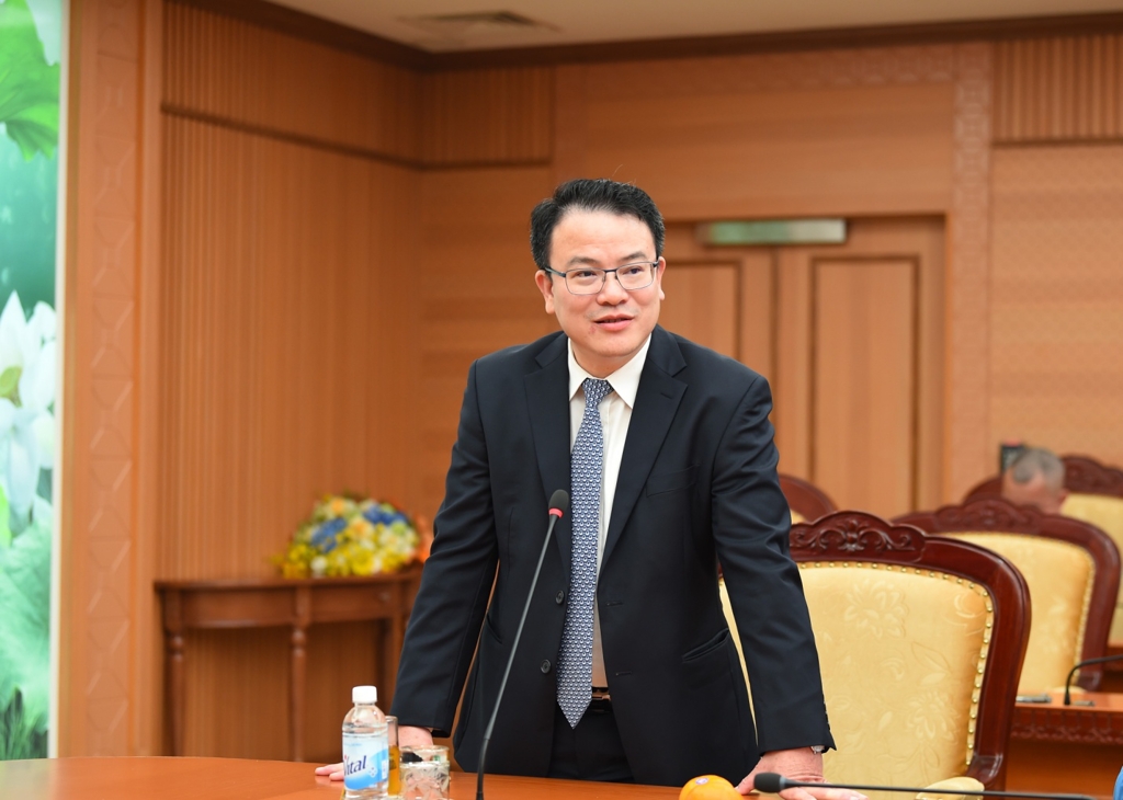 Thứ trưởng Trần Quốc Phương phát biểu giao nhiệm vụ tại buổi công bố Quyết định