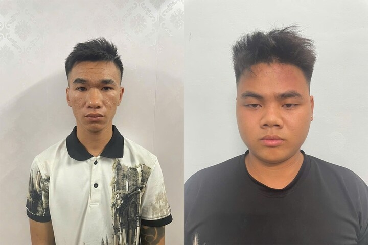 Hai nghi phạm Phạm Đức Nghĩa và Vũ Mạnh Trường bị bắt giữ sau 2 giờ gây án