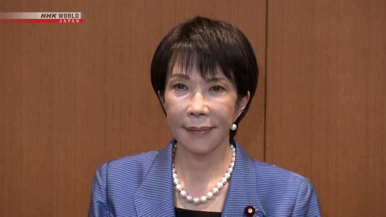 Thủ tướng Nhật Bản Sanae Takaichi. Ảnh: NHK