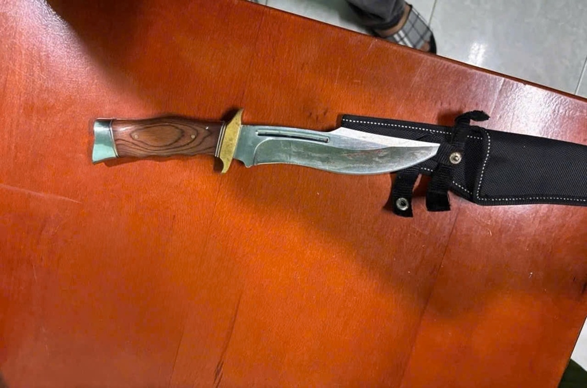 Hung khí đối tượng sử dụng gây án. Ảnh:B.H