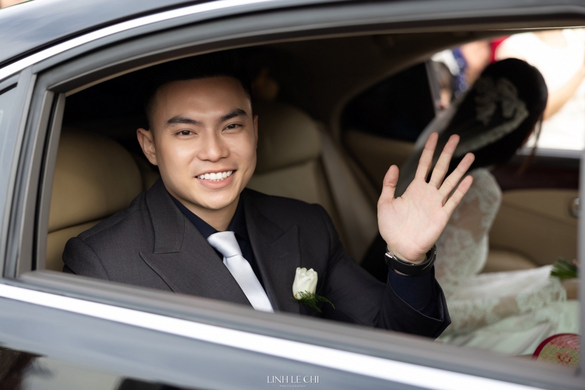 Chú rể Nguyễn Viết Vương trong ngày vui (Ảnh: Linh Lê Chí)