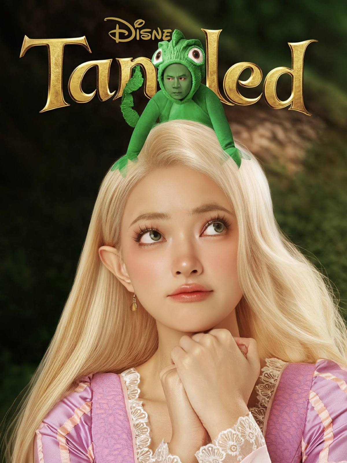 Binz cho biết toàn bộ ý tưởng buổi chụp được Châu Bùi giữ đến phút cuối. Sau khi mặc đồ, nam rapper mới biết mình sẽ hóa thân thành Pascal - người bạn đồng hành của Rapunzel. "Hy vọng bộ ảnh không chỉ làm kỷ niệm riêng của chúng mình mà còn mang đến năng lượng sáng tạo và tích cực đến với tất cả mọi người", Châu Bùi bày tỏ.