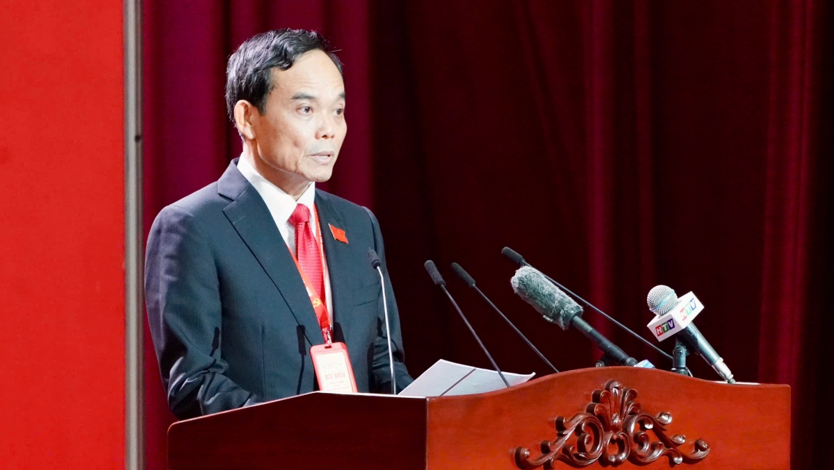 Bí thư Thành ủy TP.HCM Trần Lưu Quang phát biểu khai mạc Đại hội.