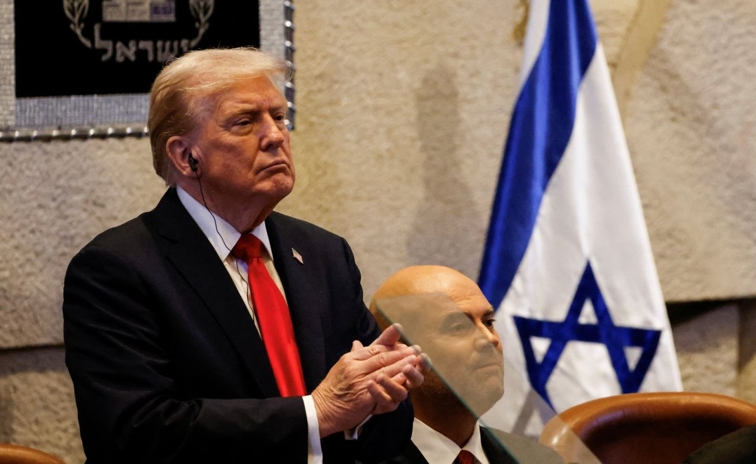 Tổng thống Mỹ Trump trong một sự kiện tại Israel. Ảnh: Reuters.