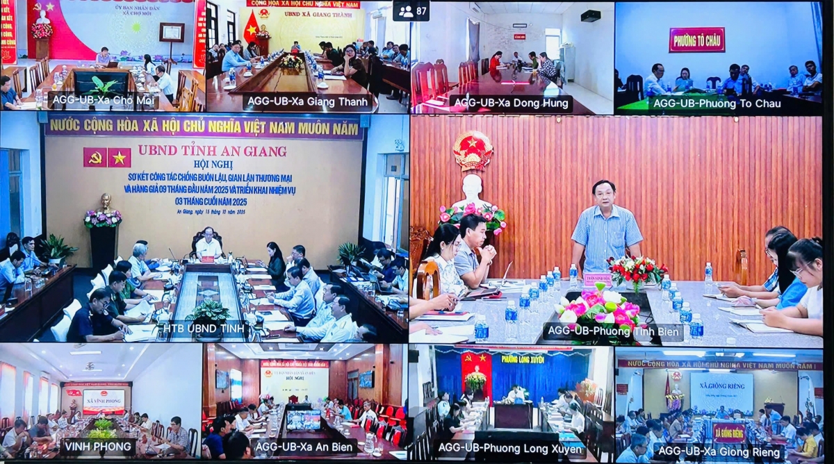 An Giang triển khai công tác chống buôn lậu, gian lận thương mại và hàng giả 03 tháng cuối năm 2025 trực tuyến đến 102 xã, phường, đặc khu trong tỉnh