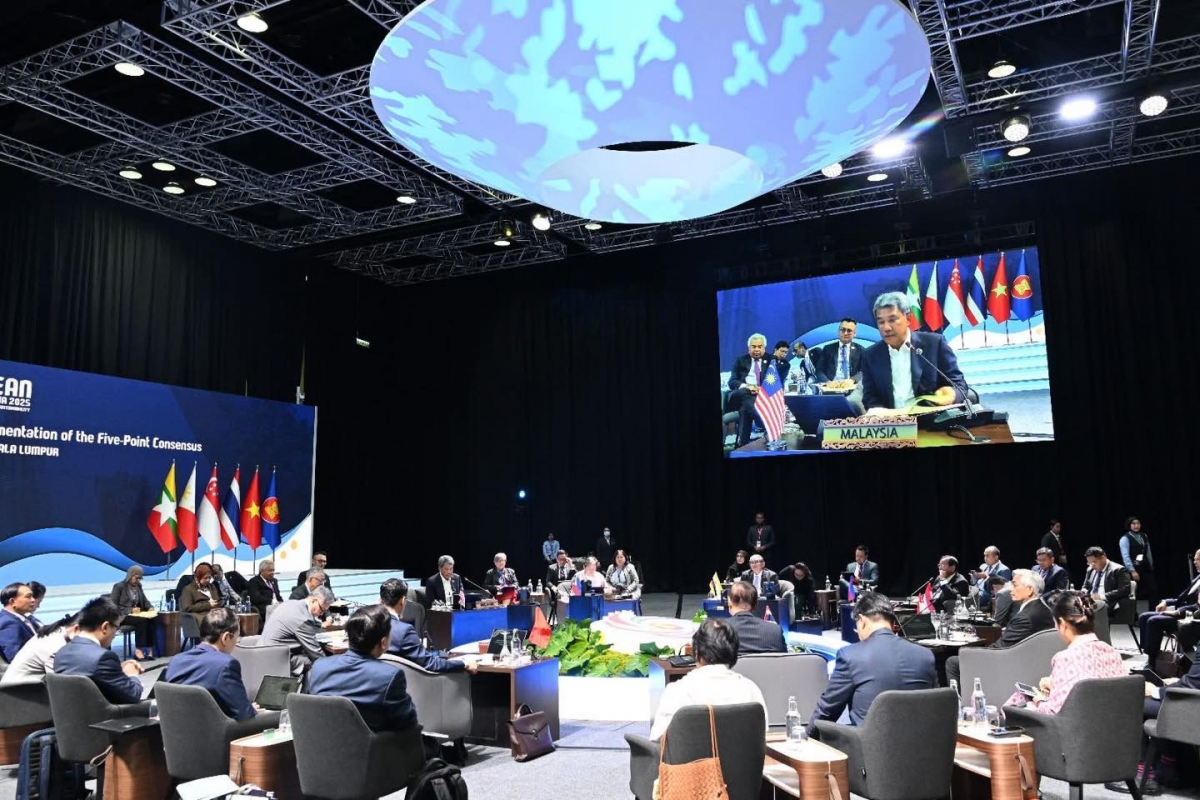 Tham vấn không chính thức mở rộng về việc triển khai Đồng thuận 5 điểm (5PC) nhằm giải quyết tình hình tại Myanmar bên lề Hội nghị Cấp cao ASEAN 47 tại Kuala Lumpur, Malaysia, chiều 24/10/2025.